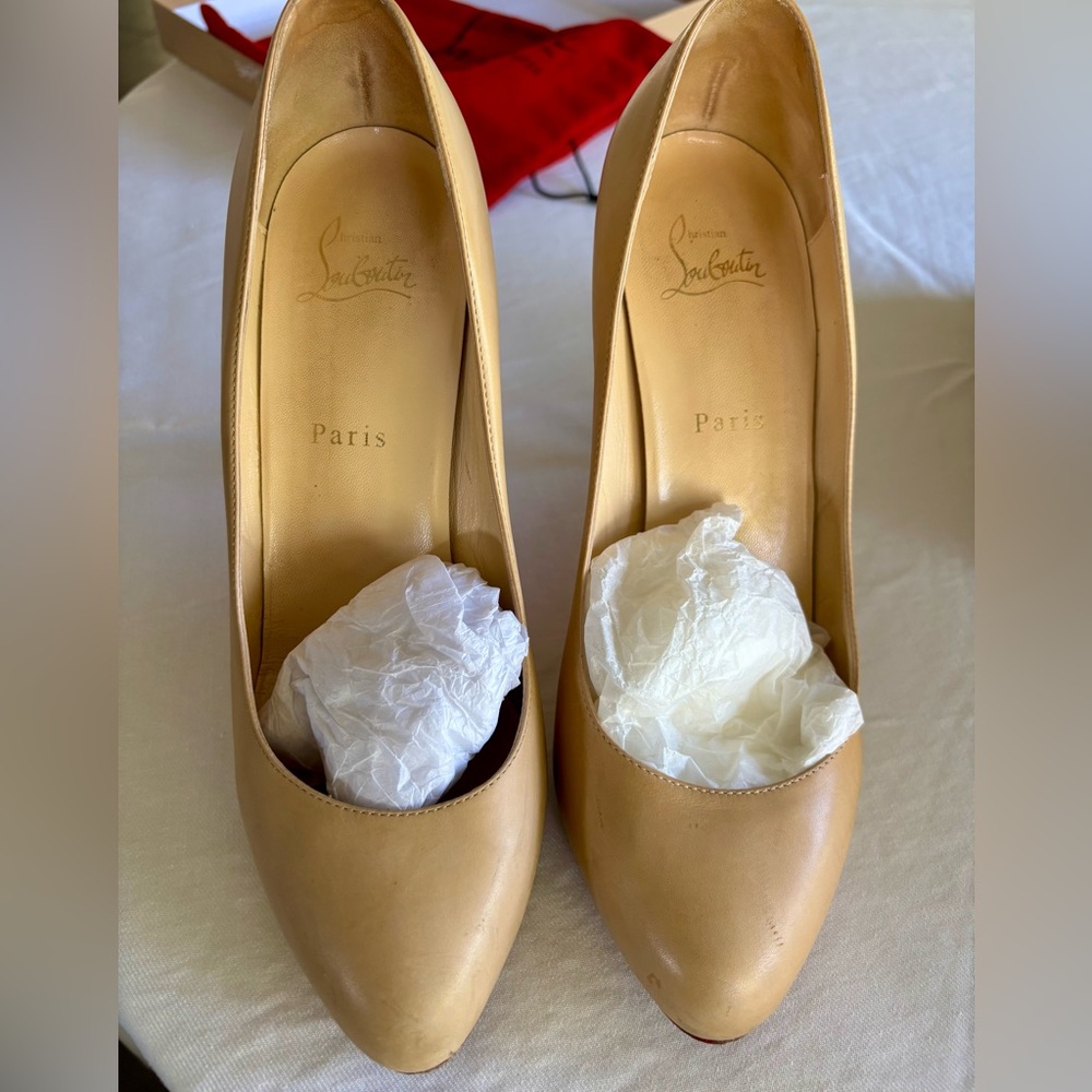 Christian Louboutin Nude Leather Heels